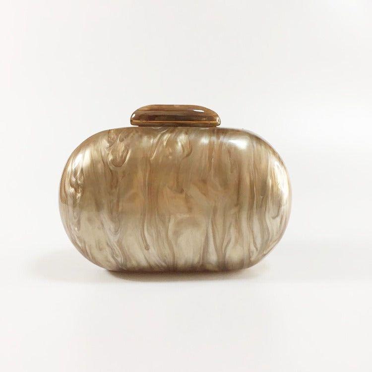 New Women's Oval Vintage Fashion Evening Bag Pearlescent Color Handbag Shoulder Box Bag - Frimunt Clothing Co.