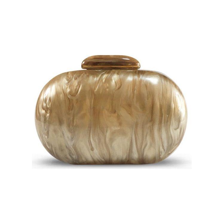 New Women's Oval Vintage Fashion Evening Bag Pearlescent Color Handbag Shoulder Box Bag - Frimunt Clothing Co.