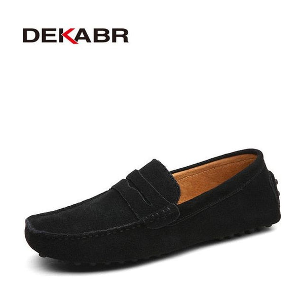 Moccasins Men's Loafers High Quality Genuine Leather Flats Lightweight Driving Shoes