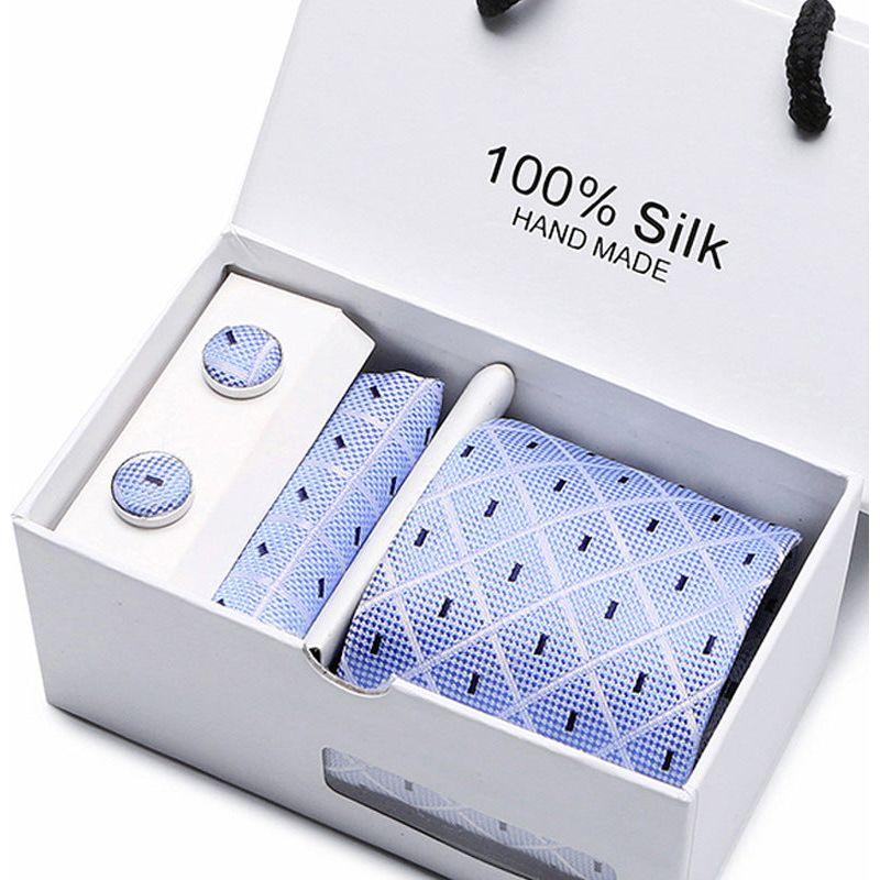 Men's 100 % Silk Tie Gift Box 3-Piece Set Business Formal Wedding Tie Set - Frimunt Clothing Co.