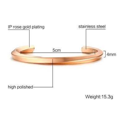 Men Twisted Cuff Bangle Mobius Bracelet Stacking Bangle Stainless Steel Unisex Jewelry - Frimunt Clothing Co.