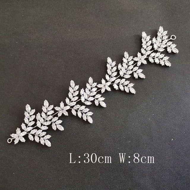 Luxury Flexible Full Cubic Zircon Bridal Tiara Headband Bride Bridesmaids Crown - Frimunt Clothing Co.