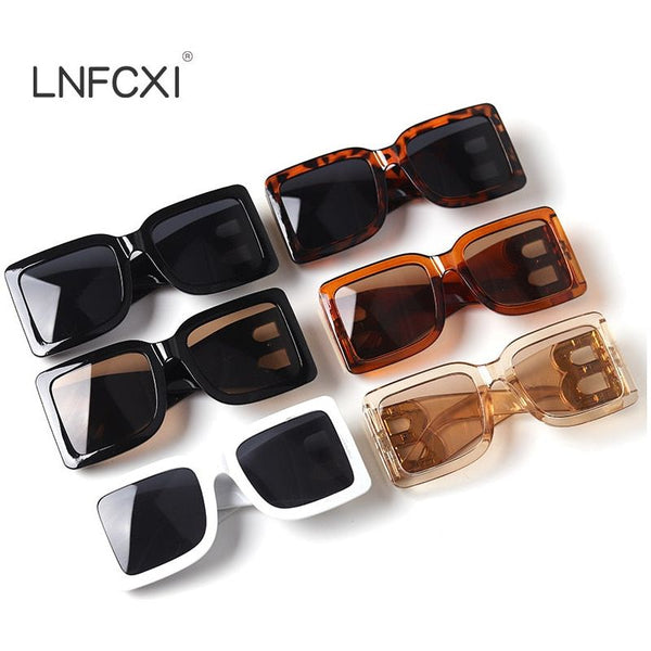 Trendy Colors Retro Large Squared Women's Sunglasses UV400 Protection - Frimunt Clothing Co.