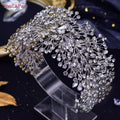 Luxurious Rhinestone Headband Silver Hair Accessories Bling Bride Tiaras - Frimunt Clothing Co.