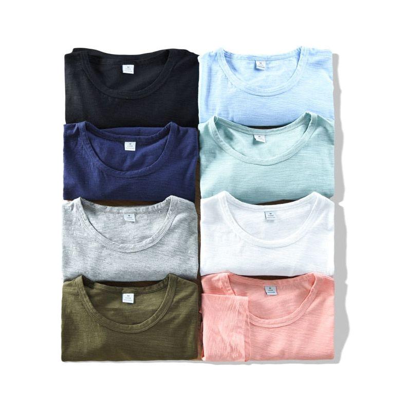 New Men's Short Sleeve O-NECK Breathable 100% Raw Cotton Linen Soft High Quality T-Shirt- 213 - Frimunt Clothing Co.