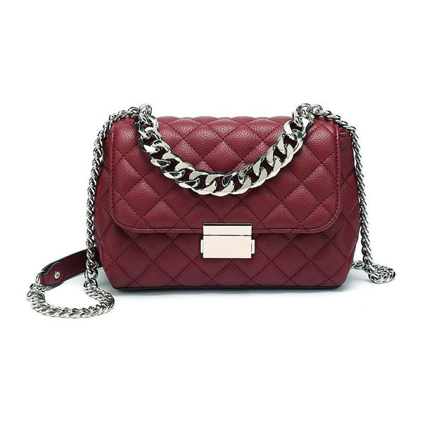 Women Chain Shoulder Bag Diamond Lattice Luxury Handbags - Frimunt Clothing Co.