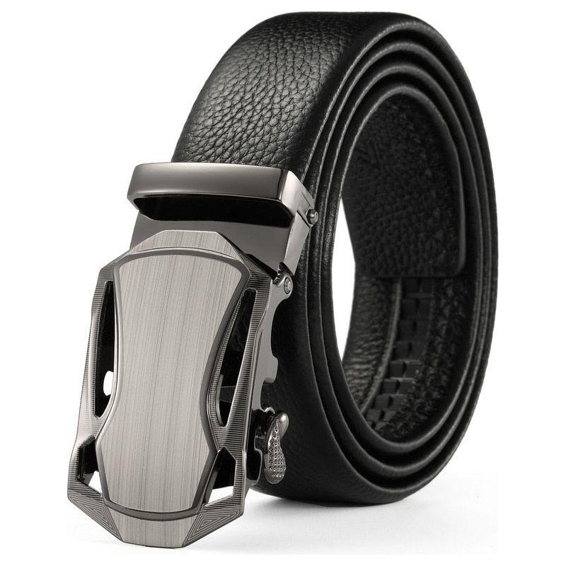 Men's Metal Luxury Brand Automatic Buckle Leather High Quality Belts - Business Casual ZDP001A - Frimunt Clothing Co.