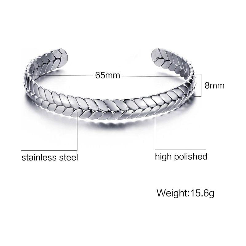 ZORCVENS Unisex Bracelet Cuff Stainless Steel Silver/Gold/Black/Rose Gold - Frimunt Clothing Co.