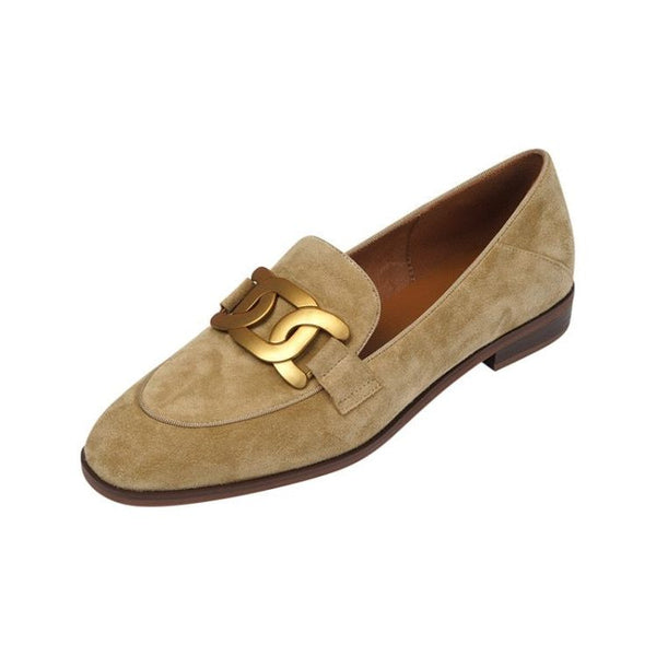 New Spring/Autumn Fashion Camel Buckle Casual Suede Women British Style Loafers - Frimunt Clothing Co.