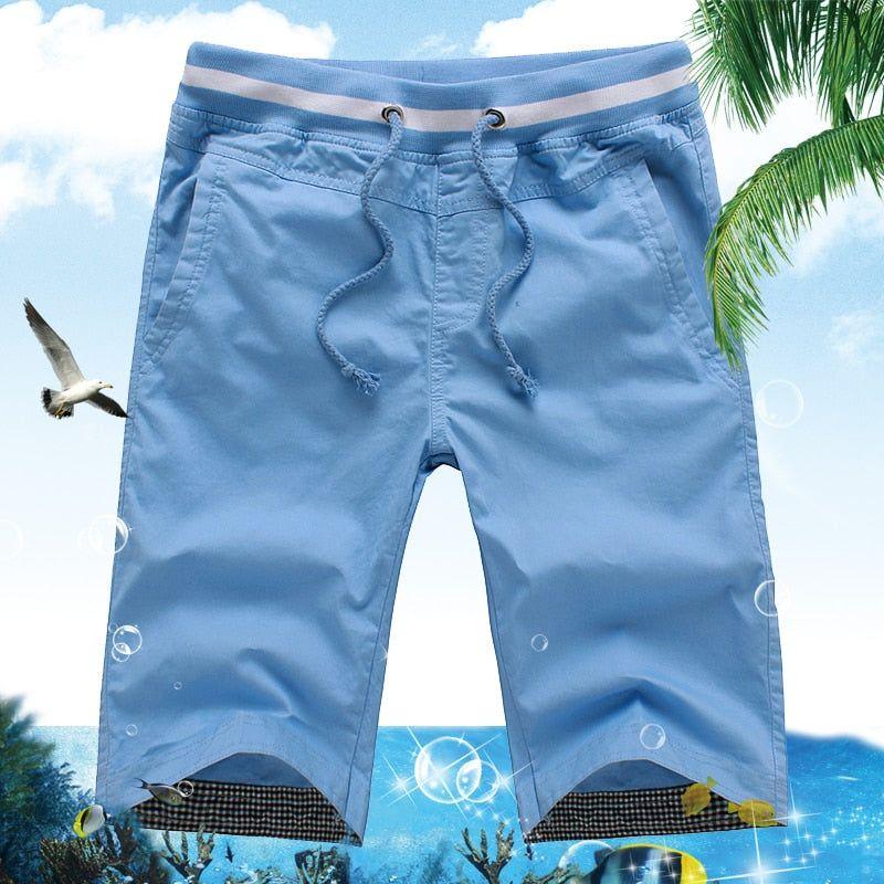 Men's Summer Casual Straight Cut High Quality Cotton Beach Short Pants Candy Colors Plus Sizes 5XL - Frimunt Clothing Co.