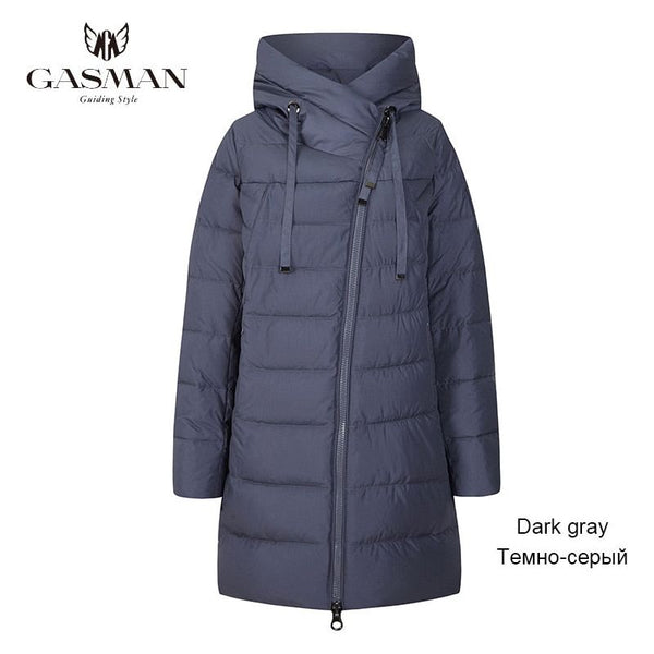 Women's Long Puffer Winter Down Jacket Thick Hooded Parka Warm Winter Coat - Frimunt Clothing Co.