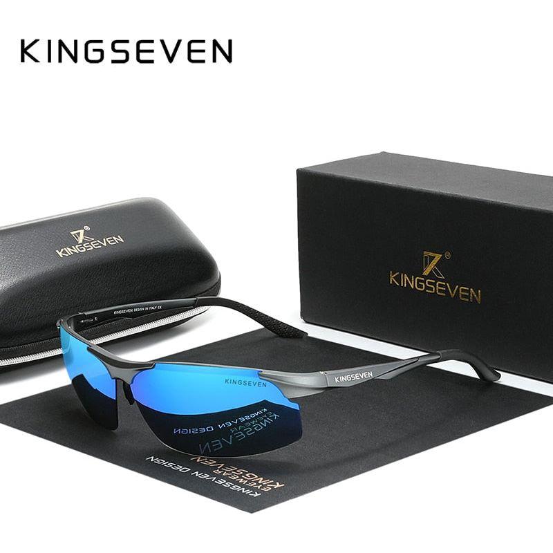 Genuine KINGSEVEN Polarized Men Aluminum Sunglasses Driving Mirror Lens Male Sun Glasses UV400 Eyewear 9126 - Frimunt Clothing Co.