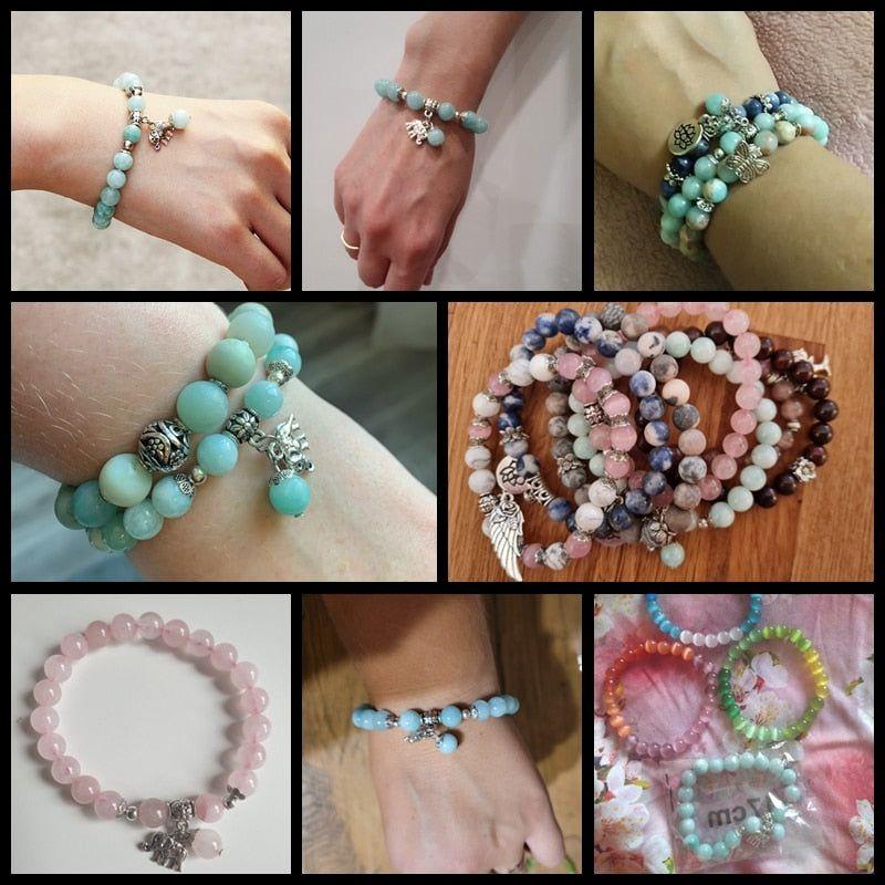 Women's Lucky Natural Stone Beads Bracelets With Charm Boho Jewelry - Frimunt Clothing Co.