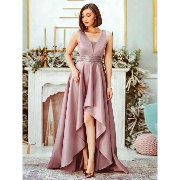 Elegant Evening Dresses V-Neck Sleeveless A-Line Floor-Length Gown - Frimunt Clothing Co.