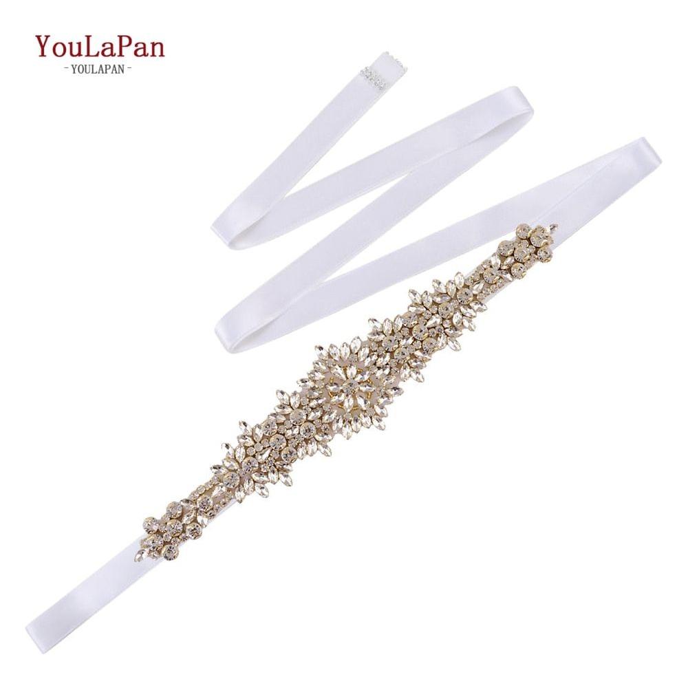 Elegant Golden Crystal Bridal Gown Belt Luxury Wedding Accessories - Frimunt Clothing Co.