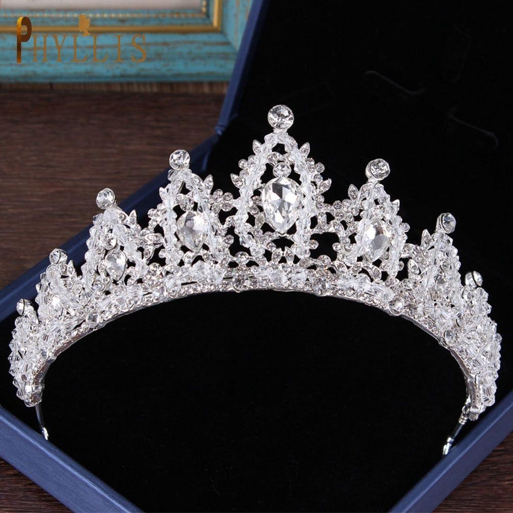 Luxury Crystal Crown Bridal Headwear Tiaras Pageant Hair Jewelry - Frimunt Clothing Co.