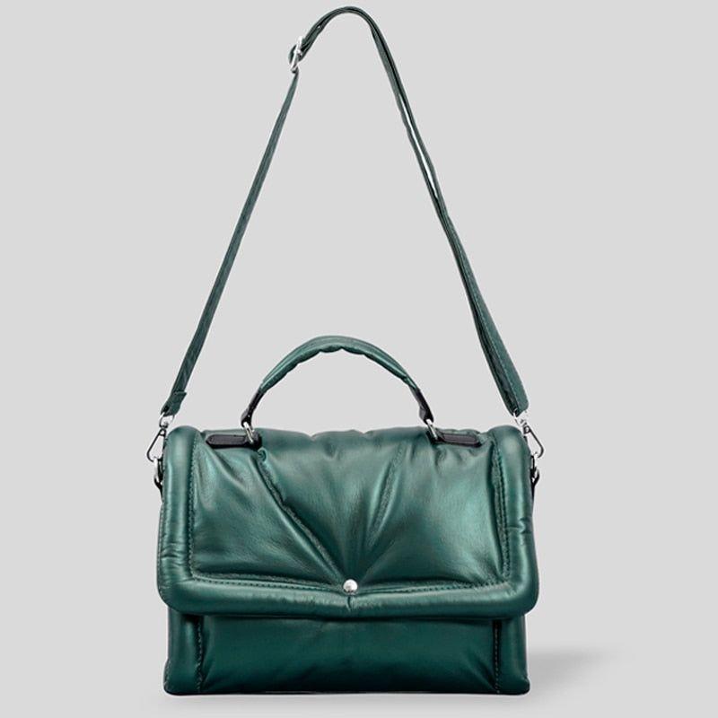 Designer Brand Padded Women's Handbag Down/Cotton Filled Shoulder Crossbody Luxury Eco Leather Messenger  Bag - Frimunt Clothing Co.