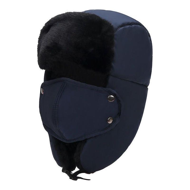 Women's Unisex Snow Very Warm Winter Hat Ears Protection Face Faux Fur Bomber Cap With Ear Flaps Windproof Mask Cold Hunting Hats - Frimunt Clothing Co.
