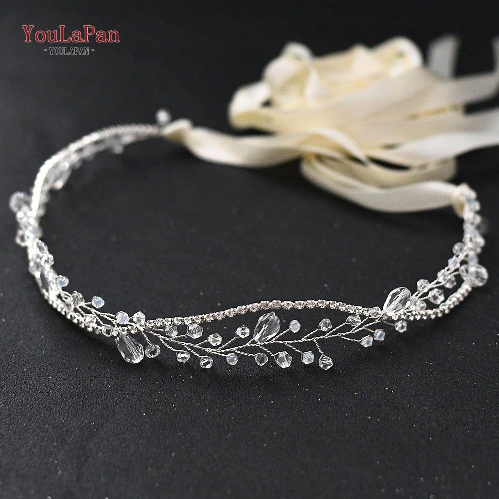 Crystal Belt for Wedding Dress Ivy Flower Wedding Dress Sash Belt Silver - Frimunt Clothing Co.