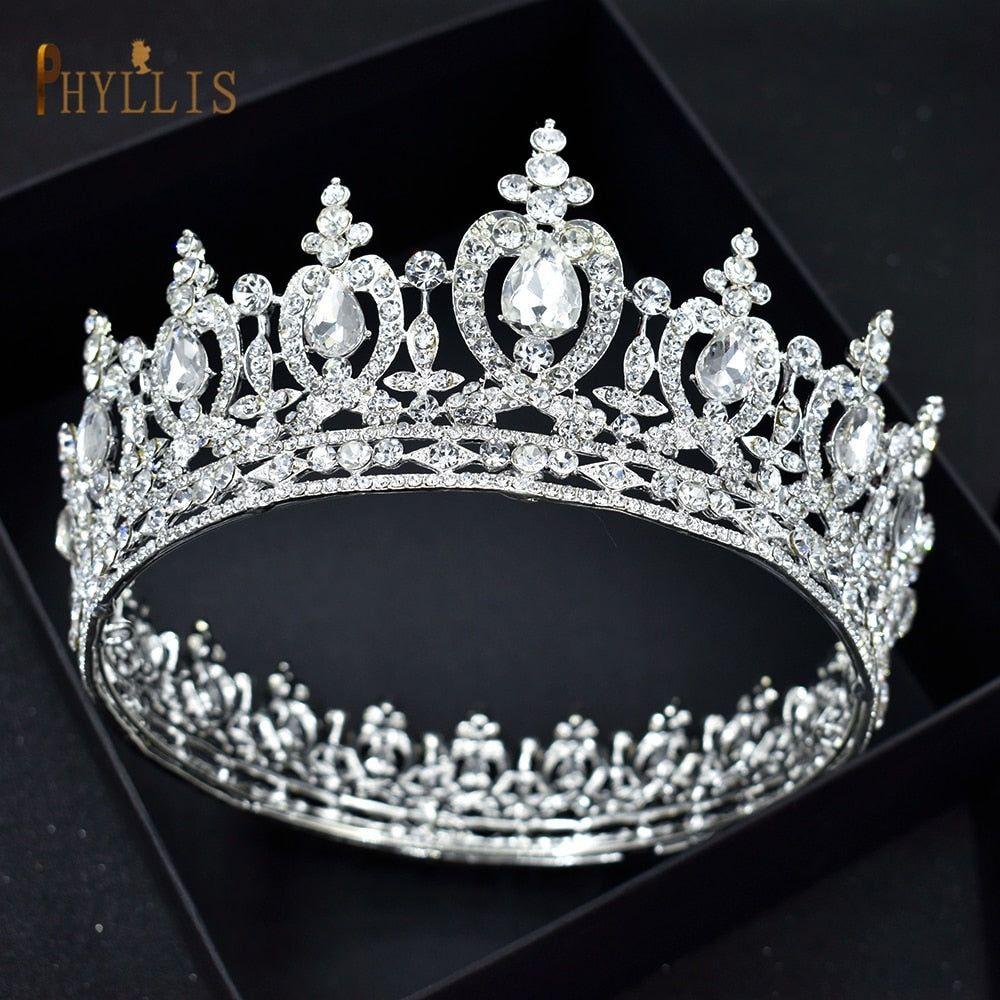 Luxury Bridal Crown Pageant Diadem Handmade Bridal Hair Jewelry - Frimunt Clothing Co.
