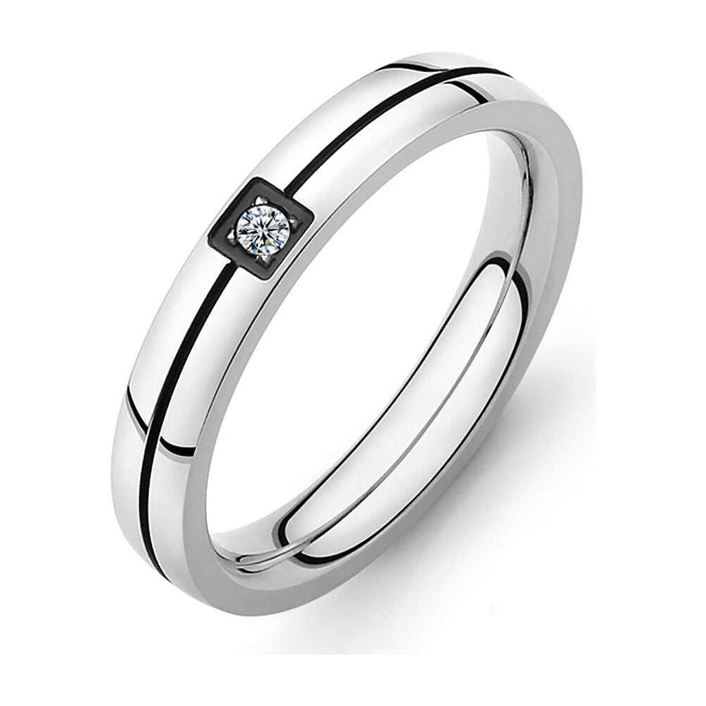 Mosaic Cubic Zirconia Ring Stainless Steel Shining Crystal Couple Rings Forever Love For Romantic Gift R19102 - Frimunt Clothing Co.