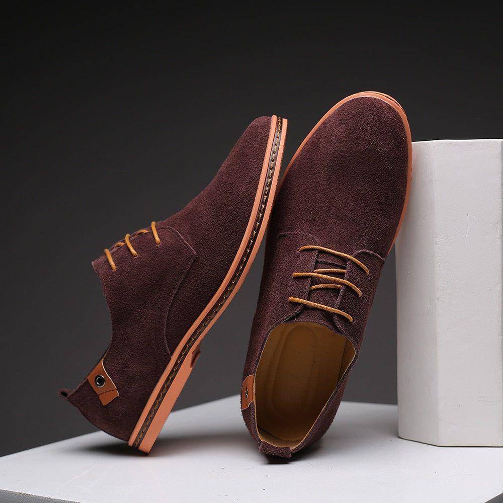 Men's Spring Fashion Lace Up Suede Oxford Shoes Sizes 38-48 - Frimunt Clothing Co.