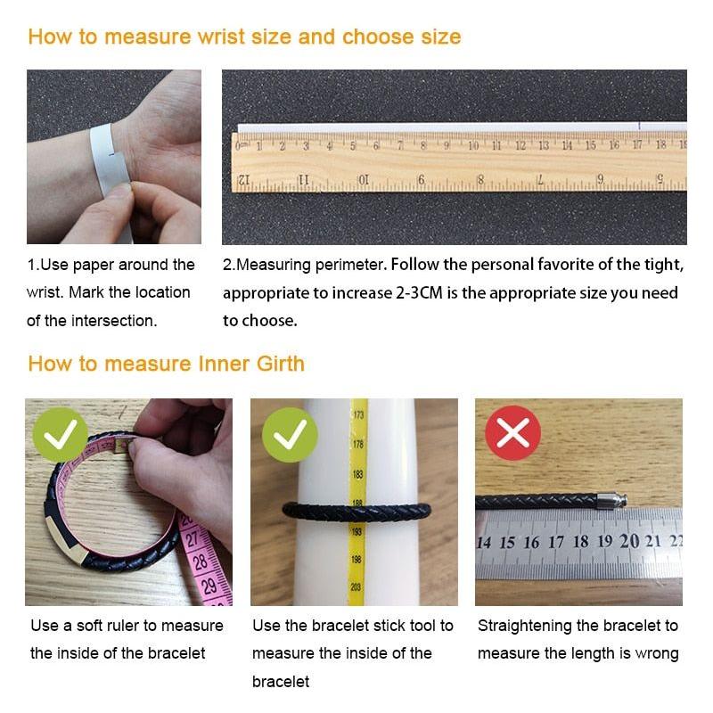 Fashion Braided Genuine Leather Nail Bracelet for Men Modern Jewelry Design Stainless Steel Buckle - Frimunt Clothing Co.