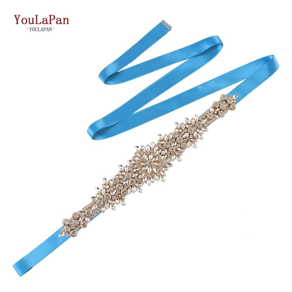 Elegant Golden Crystal Bridal Gown Belt Luxury Wedding Accessories - Frimunt Clothing Co.