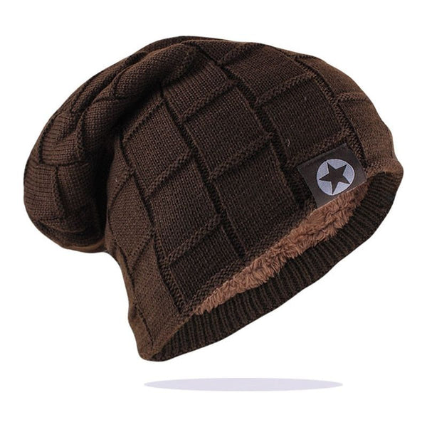 New Unisex Beanie Hat Knit Wool Warm Winter Hat Thick Soft Stretch