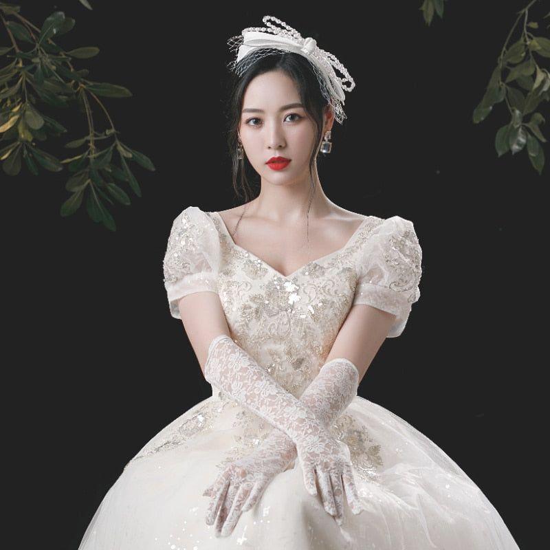 Full Finger Lace Bridal Long Gloves - Frimunt Clothing Co.