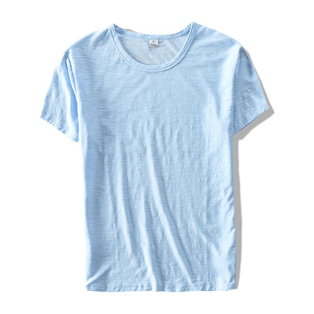 New Men's Short Sleeve O-NECK Breathable 100% Raw Cotton Linen Soft High Quality T-Shirt- 213 - Frimunt Clothing Co.