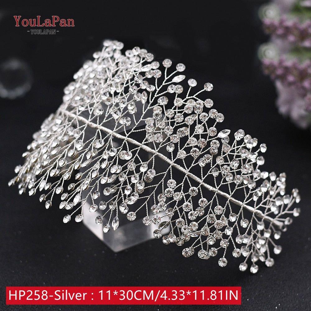 Bride Crown/Hair Vine With Rhinestones Luxury Bridal Headwear Accessories - Frimunt Clothing Co.