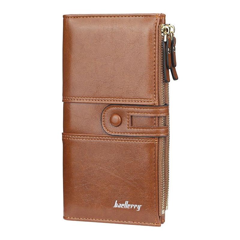 New Hot Women's Long Wallet Top Quality Leather Double Zipper With or Without Name Engraving - Frimunt Clothing Co.