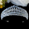 Zircon Princess Wedding Bridal Tiaras and Crowns Pageant Hair Jewelry Headpieces - Frimunt Clothing Co.