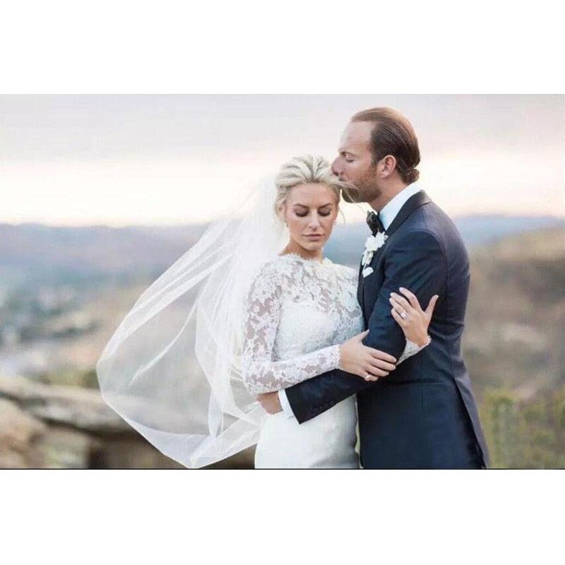 Long Sleeve White Ivory Lace Bridal Bolero Jacket - Frimunt Clothing Co.