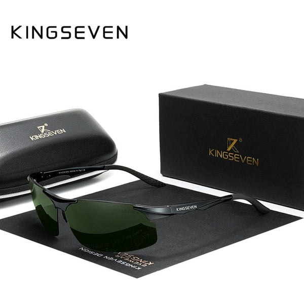 Genuine KINGSEVEN Polarized Men Aluminum Sunglasses Driving Mirror Lens Male Sun Glasses UV400 Eyewear 9126 - Frimunt Clothing Co.