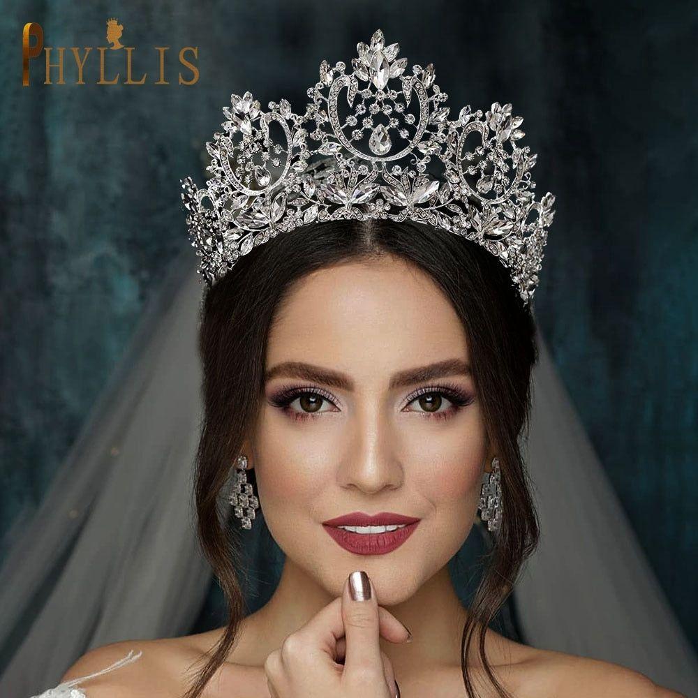 Luxury Crystal Crown Bridal Headwear Tiaras Pageant Hair Jewelry - Frimunt Clothing Co.