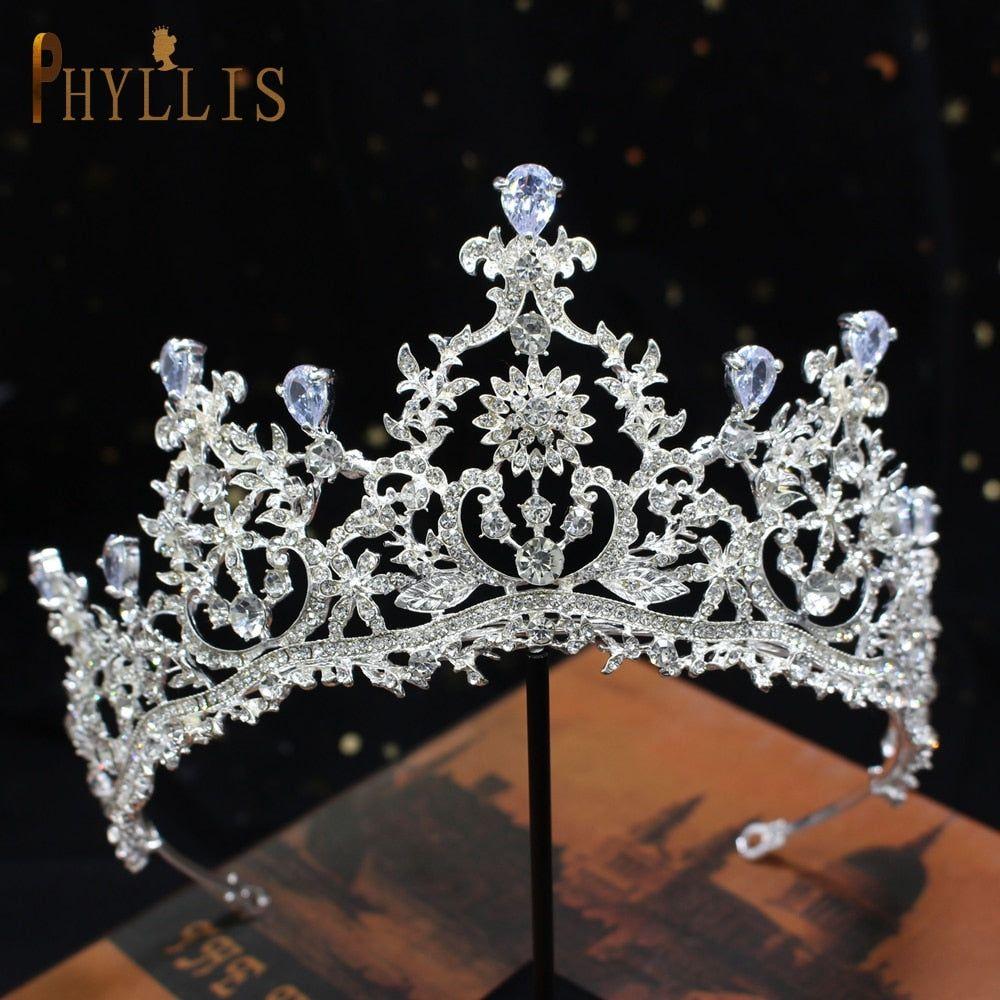 Luxury Crystal Crown Bridal Headwear Tiaras Pageant Hair Jewelry - Frimunt Clothing Co.