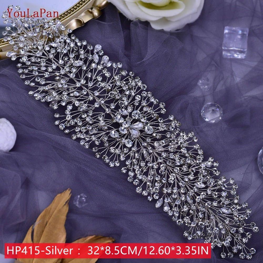 Bride Crown/Hair Vine With Rhinestones Luxury Bridal Headwear Accessories - Frimunt Clothing Co.