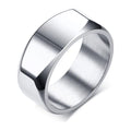 Men's Flat Top Ring, Stainless Steel Geometric Band Male Jewelry - Frimunt Clothing Co.