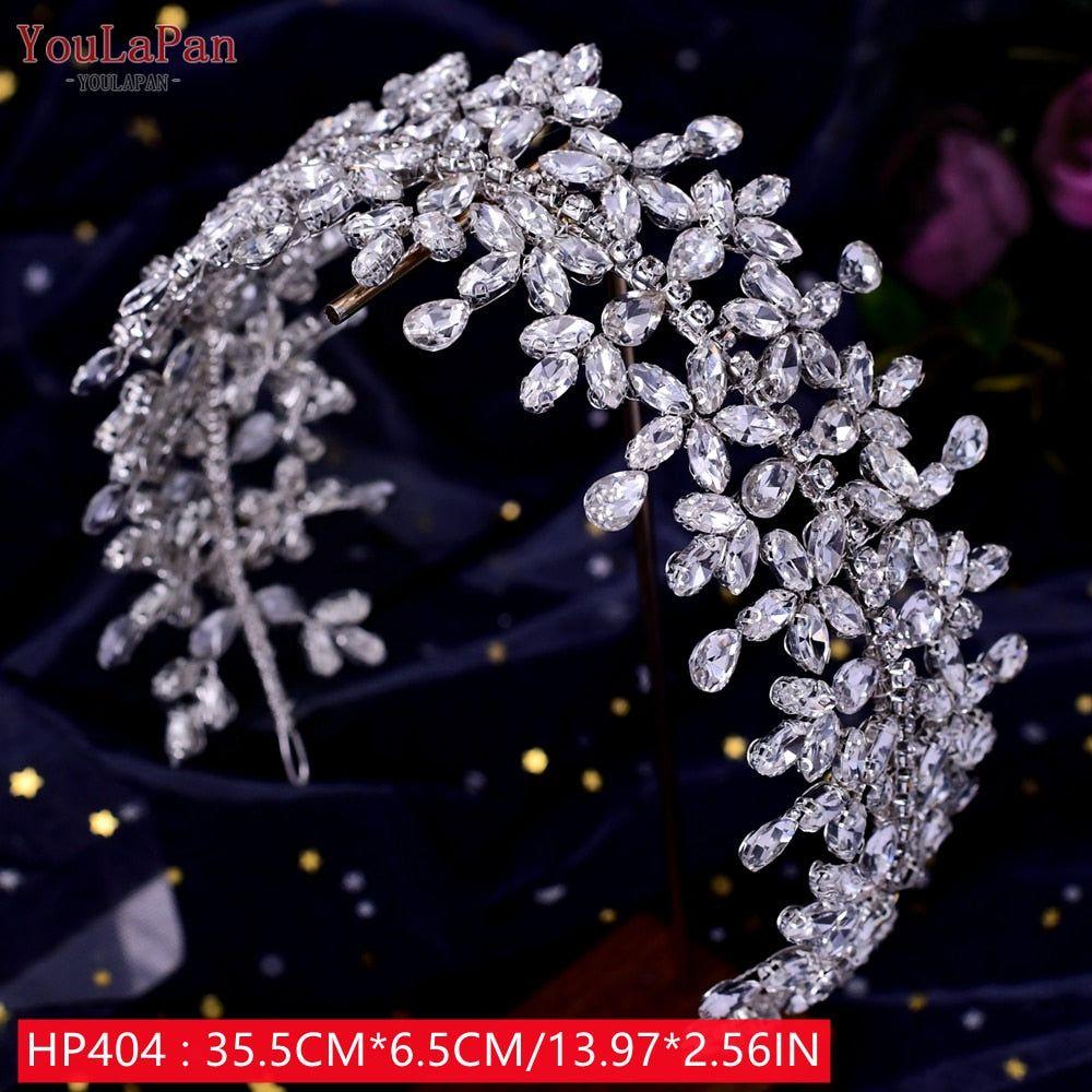 Bride Crown/Hair Vine With Rhinestones Luxury Bridal Headwear Accessories - Frimunt Clothing Co.
