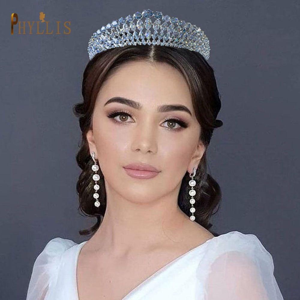 Zircon Princess Wedding Bridal Tiaras and Crowns Pageant Hair Jewelry Headpieces - Frimunt Clothing Co.