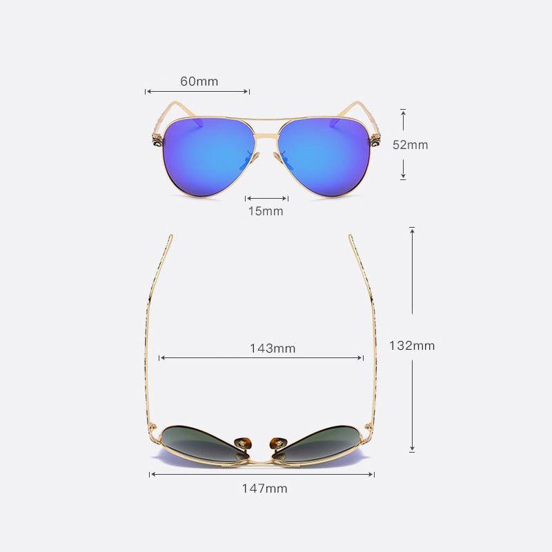 High Quality Classic Aviator Women's Polarized UV400 Sunglass Mirror With Box - Frimunt Clothing Co.