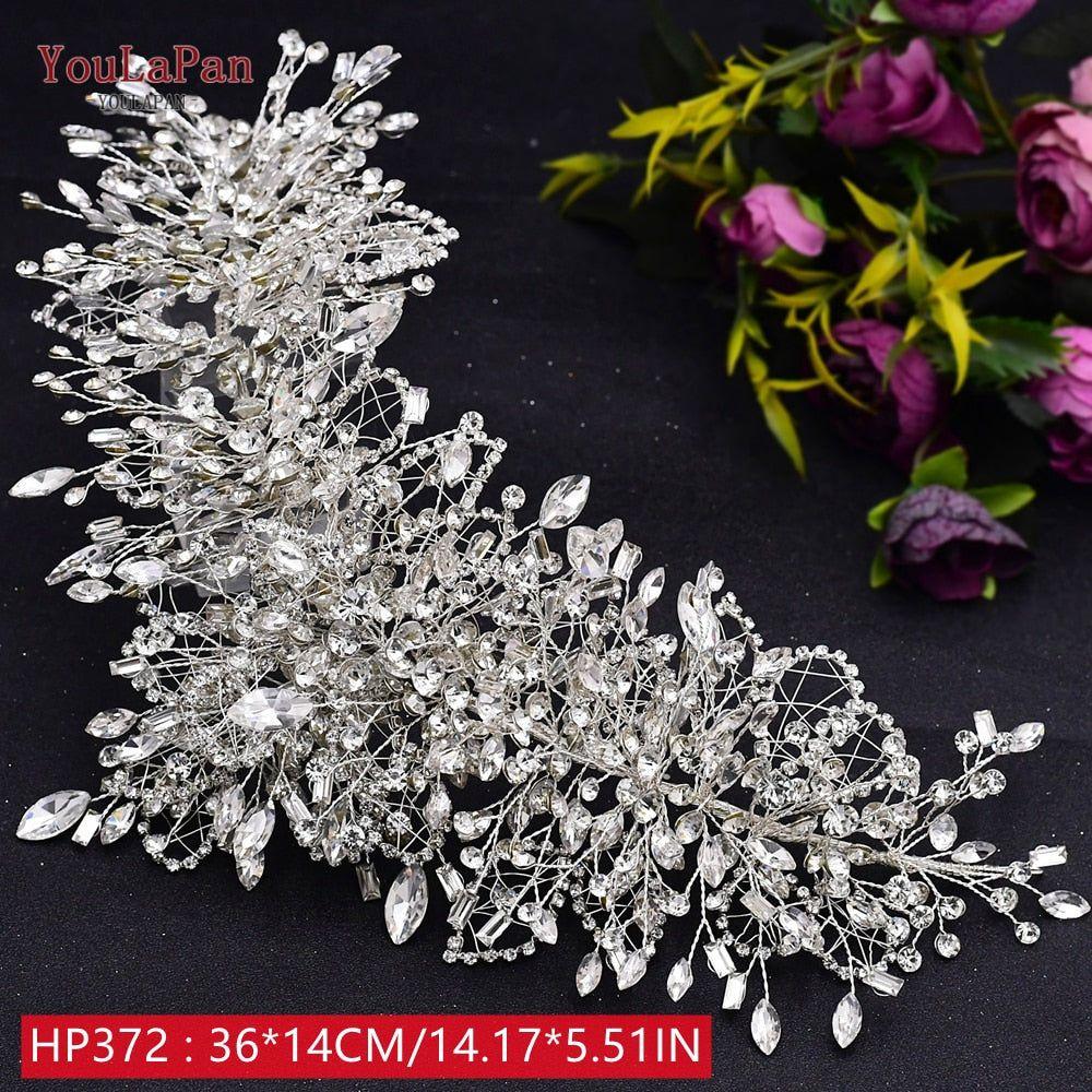 Bride Crown/Hair Vine With Rhinestones Luxury Bridal Headwear Accessories - Frimunt Clothing Co.