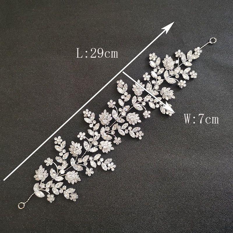 Luxury Flexible Full Cubic Zircon Bridal Tiara Headband Bride Bridesmaids Crown - Frimunt Clothing Co.