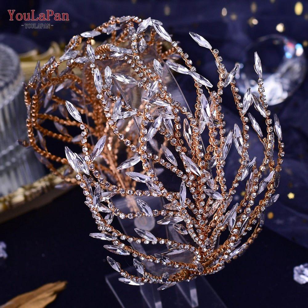 Shiny Rhinestones Bridal Headband Wedding Hair Accessories Handmade - Frimunt Clothing Co.