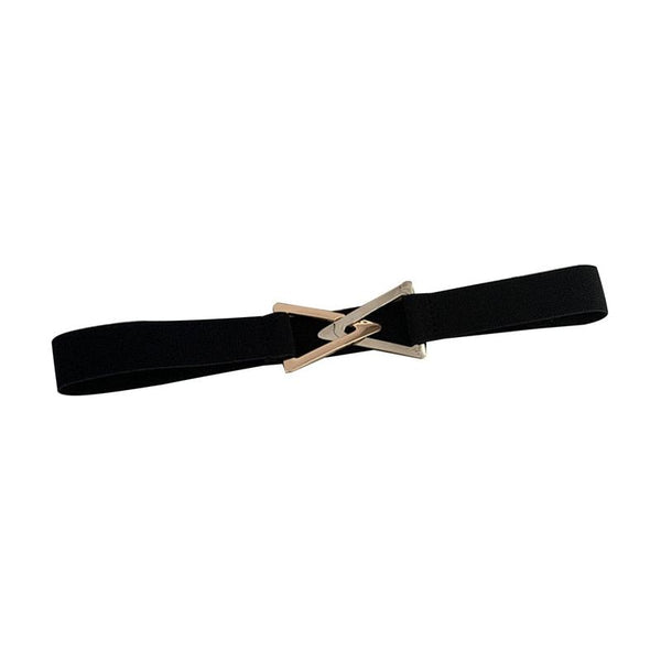 Women's Elastic Belts Designer Luxury Faux Leather Thick Chain Waist Strap Decorative Waistband