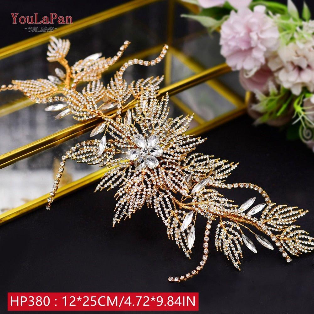 Bride Crown/Hair Vine With Rhinestones Luxury Bridal Headwear Accessories - Frimunt Clothing Co.