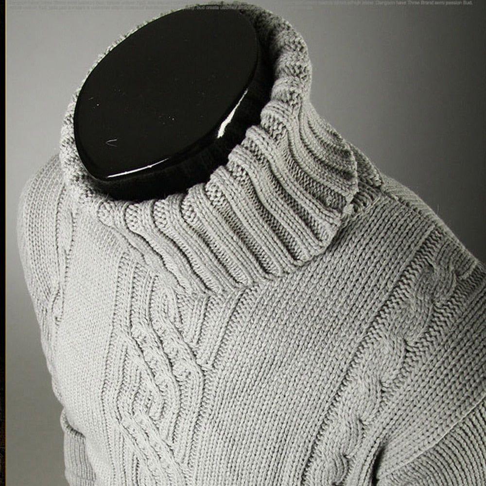 Warm Slim Fit Turtleneck Men's Sweater Pullover Knit Fall Winter Fashion - Frimunt Clothing Co.