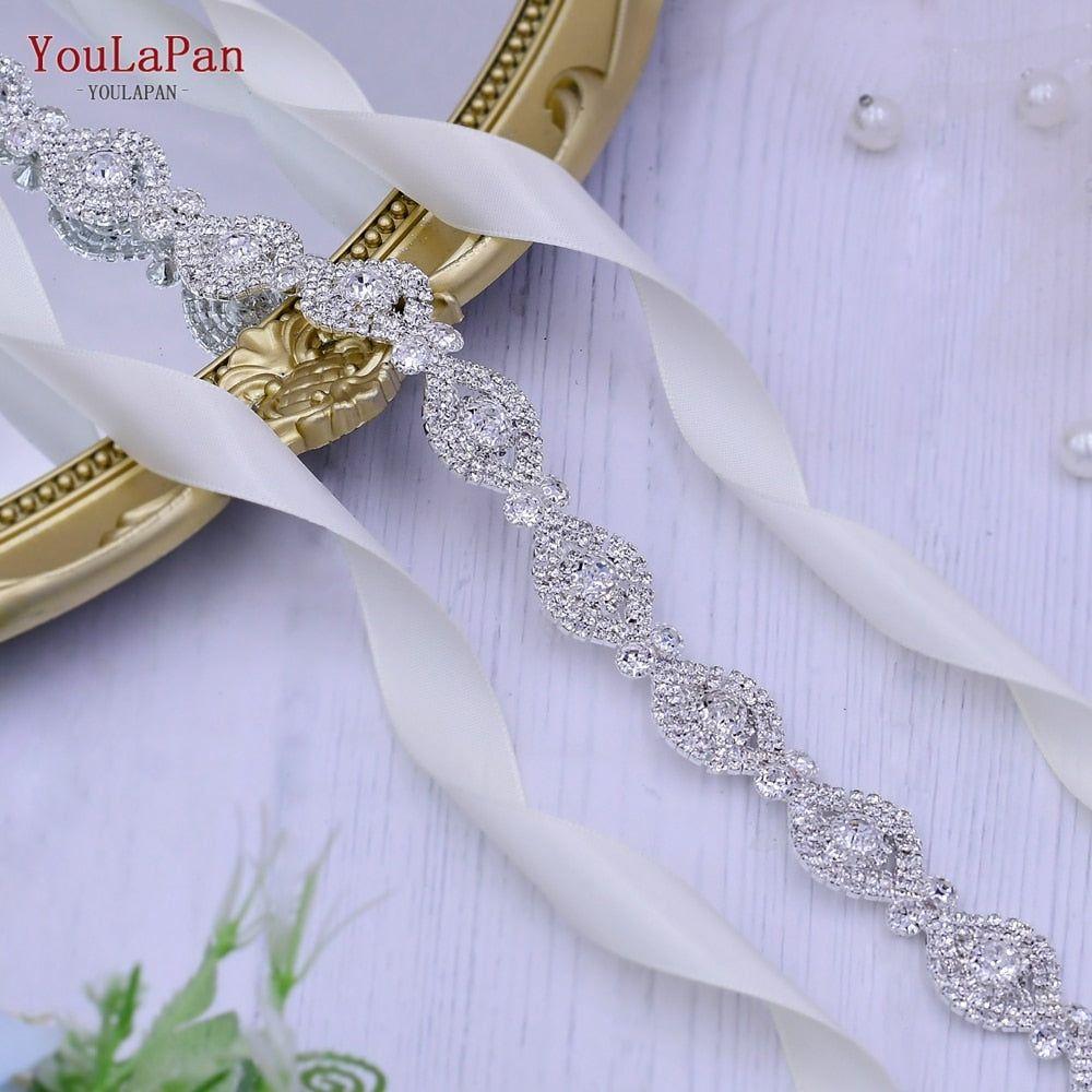 Crystal Bridal Belt Plus Size for Wedding Gown Luxury Bridal Accessories - Frimunt Clothing Co.
